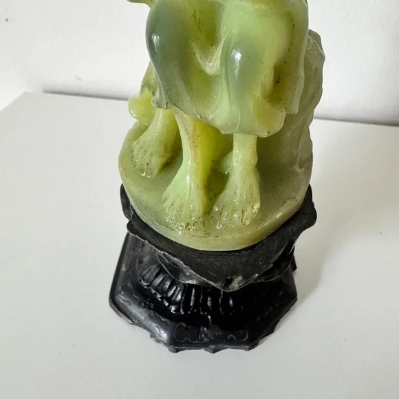 Vintage Green Figurine Sculpture - Picture 3 of 7
